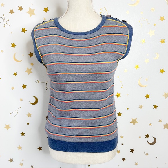 Marc Jacobs Retro Striped Vintage Inspired Sweater Vest Size Extra Small - Picture 2 of 7
